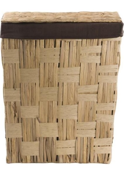 Elite Bej Hasır Dikdörtgen Çamaşır Sepeti 38X29X45CM 1 Adet