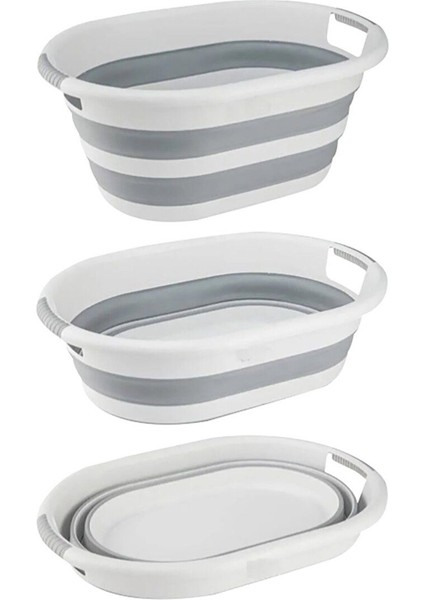 Elite Katlanabilir Akordiyon Silikon Banyo Çamaşır Sepeti Selesi-38 Lt 1 Adet