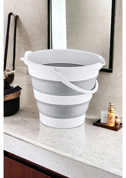 Elite 25 Litre Katlanabilir Plastik Çamaşır Sepeti Kova Maşrapa | Akordiyon Pratik Kullanım ve Depolama 1 Adet