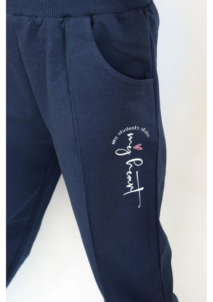 Kız Çocuk Eşofman Altı Çima Dikiş Detaylı Cepli 3-7 Yaş, Lacivert fırsatları