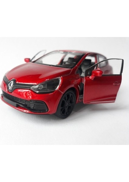 Renault Clio Diecast Metal Araba Kapı Açılır 1.36 Kırmızı Reno Clıo