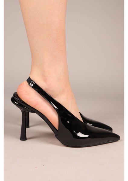 Yaleni Arkası Lastikli Rugan Stiletto Siyah fırsatları