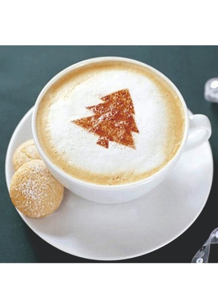 Elite Kahve Şablon Filtre Kahve, Ağaç Tema Cappuccino Kahve Barista Kalıp Şablonları Sanat Kahve Araçları 1 Adet