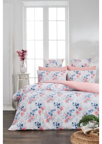 Elite Rose Çift Kişilik 1 Adet Nevresim (Yorgan KILIFI)200 cm x 220 Cm, Mavi Malzeme: %100 Pamuk. 1 Adet
