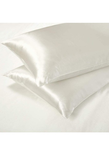 Elite Luxury Saten 4 Parça Çift Kişilik Nevresim Takımı 200X220 cm Lastikli Çarşaf Beyaz Renk 1 Adet modelleri
