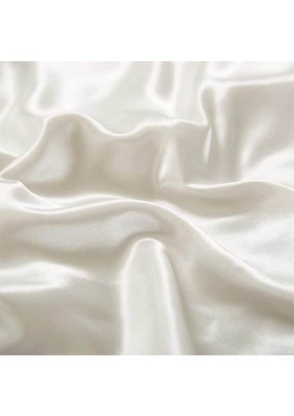 Elite Luxury Saten 4 Parça Çift Kişilik Nevresim Takımı 200X220 cm Lastikli Çarşaf Beyaz Renk 1 Adet fırsatları