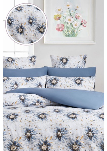 Elite 3D Baskı Bahar Çift Kişilik 1 Adet Nevresim (Yorgan KILIFI)200 x 220 Cmflowers %100 Pamuk. 1 Adet