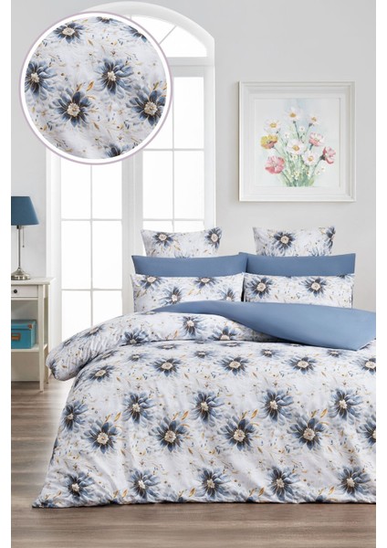 Elite 3D Baskı Bahar Çift Kişilik 1 Adet Nevresim (Yorgan KILIFI)200 x 220 Cmflowers %100 Pamuk. 1 Adet