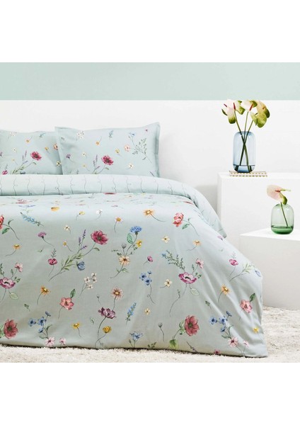 Elite Reborn Organik Pamuk Çift Kişilik Saten Nevresim Takımı Solene 1 Adet