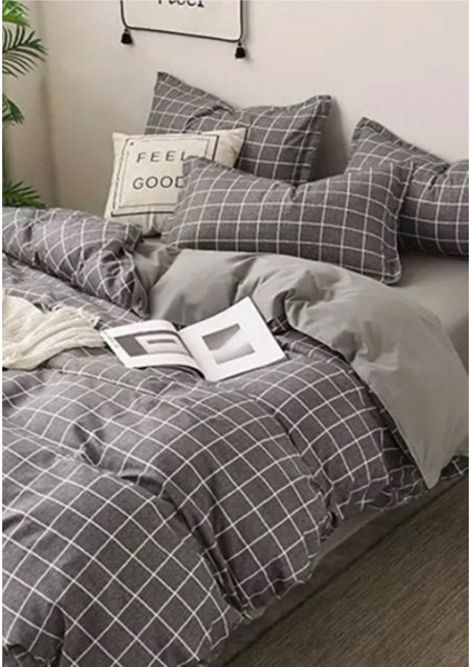 Elite Basic Kare Çizgi Çift Kişilik Nevresim Seti 0210639 1 Adet