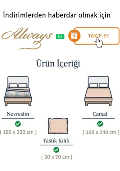 Elite Ranforce Kare Tek Kişilik Nevresim Takımı 1 Adet