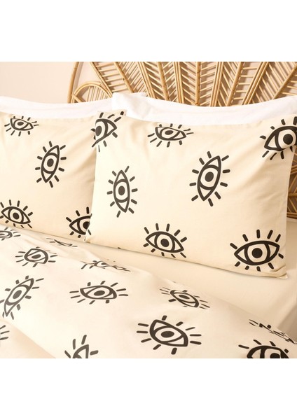 Elite Soft Karya Çift Kişilik Nevresim Takımı - Bej / Siyah 1 Adet fiyatları