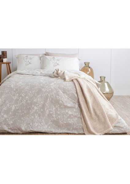 Elite Flora (60 Tel) %100 Pamuk Kıng Size Nevresim Takımı 1 Adet