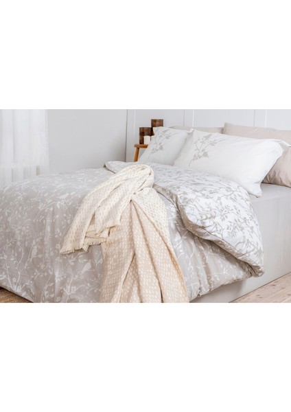Elite Flora (60 Tel) %100 Pamuk Kıng Size Nevresim Takımı 1 Adet
