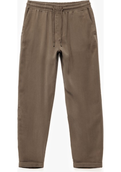 Yeni Sezon Viskon Cep Detaylı Rayon Tapered Beli Bağcıklı Eşofman Pantolon