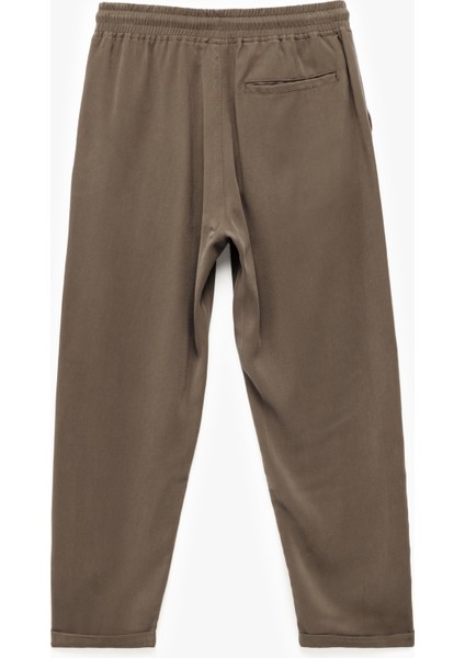 Yeni Sezon Viskon Cep Detaylı Rayon Tapered Beli Bağcıklı Eşofman Pantolon