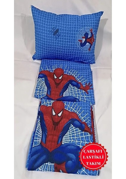 Elite Tek Kişilik Çocuk Desen Lastikli Çarşaflı Nevresim Takımı Örümcek 100X200 cm 1 Adet
