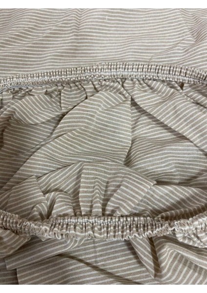 Elite Çift Kişilik Çarşafsız Yastık Kılıflı 200X225 cm Kahve Natural Kumaş Nevresim Seti 1 Adet