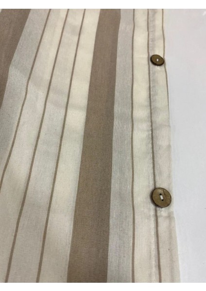 Elite Çift Kişilik Çarşafsız Yastık Kılıflı 200X225 cm Kahve Natural Kumaş Nevresim Seti 1 Adet