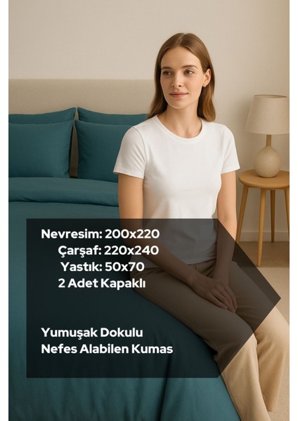 Elite Pamuklu Saten Çift Kişilik Çarşaflı Nevresim Takımı Yumuşak Dokulu 1 Adet indirimleri