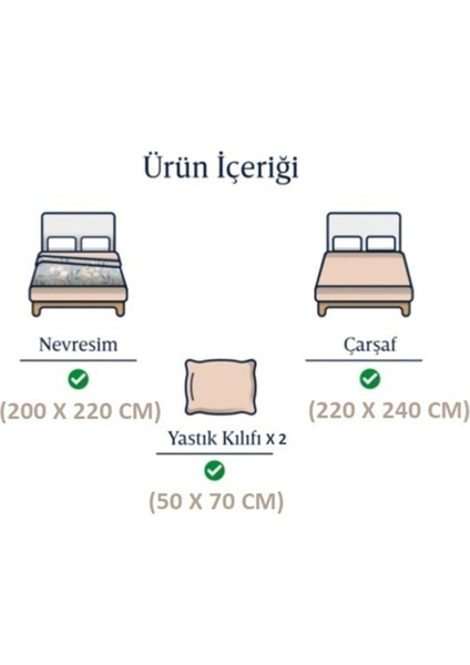 Elite | Çift Kişilik | Pamuk| 4 Parça | Nevresim Takımı | Aden 1 Adet