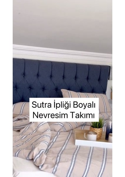 Elite Ayşa Serisi %100 Pamuk Iplik Boyalı Çift Kişilik Nevresim Takımı 1 Adet