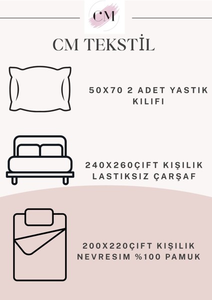 Elite Çift Kişilik Nevresim Takımı 1 Adet