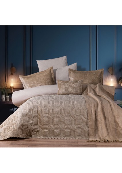 Elite Home New Daily Kadife Çeyiz Seti 9 Parça-Bej 1 Adet