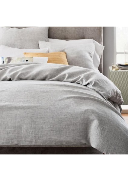Elite Cotton Tek Kişilik 160X220 Nevresim Yorgan Kılıfı - Gri 1 Adet