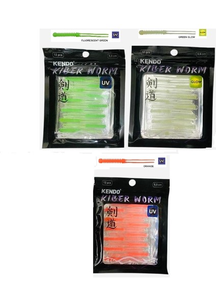 Killer Worm 5,5cm 12ADET Lrf Silikonu Çatal Kuyruk