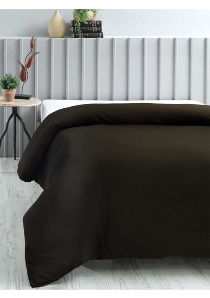 Elite Mer-Tim Pamuklu Ranforce Çift Kişilik King Size 240X260 Nevresim Yorgan Kılıfı - Siyah 1 Adet