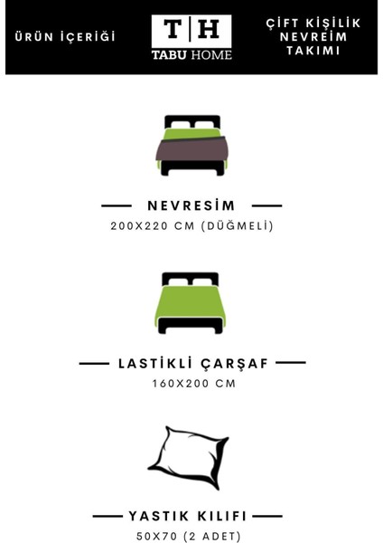 Elite Ipliği Boyalı Antrasit Çarşafı Lastikli Çift Kişilik Nevresim Takımı 1 Adet