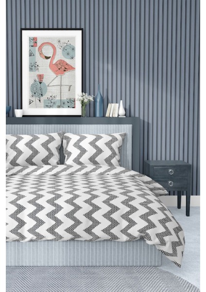 Elite Çift Kişilik Nevresim Seti | Modern Geometrik Desen | Çarşafsız | Nevresim + Yastık Kılıfı 1 Adet