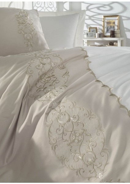 Elite Vita Pamuk Saten Çift Kişilik Nevresim Takımı - Elegance Bej 1 Adet fiyatları