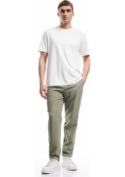 Yeni Sezon Viskon Cep Detaylı Rayon Tapered Beli Bağcıklı Eşofman Pantolon