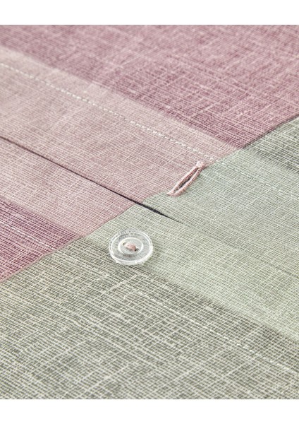 Elite Textured Plaid Kolay Ütülenir Çift Kişilik Nevresim Seti 200X220 cm Yeşil-Mürdüm 1 Adet fırsatları