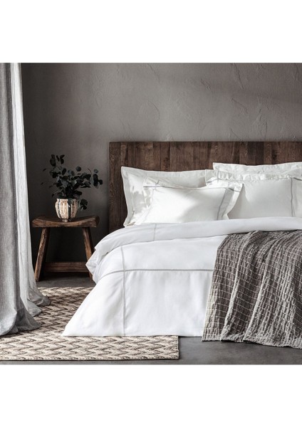 Elite Herrıngbone Nevresim Seti 200X220 cm Beyaz 1 Adet