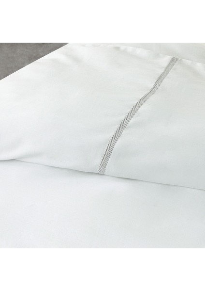 Elite Herrıngbone Nevresim Seti 200X220 cm Beyaz 1 Adet fırsatları