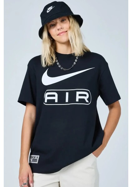 Tee Air Bf SP24 Kadın Siyah Bol Kesim Tişört