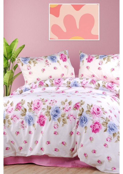 Elite Aytunç Güllü %100 Pamuklu Çift Kişilik Nevresim Takımı 200X220 cm 1 Adet