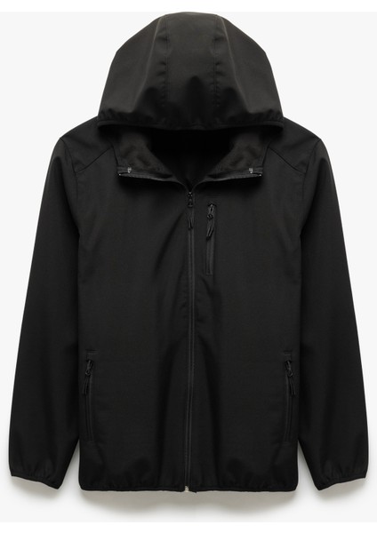 Yeni Sezon Fermuarlı Cepli Uzun Kollu Slim Fit Kapşonlu Mevsimlik Ceket fırsatları