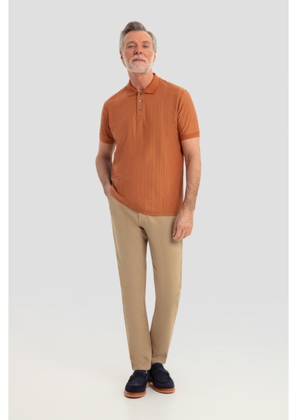 Erkek Tarcın Polo Yaka Kısa Kollu Triko Tişört