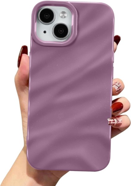 Iphone 15 Uyumlu Kılıf Lüks Parlak Elektroliz Darbelere Dayanıklı Yumuşak Kapak Gül Pembe