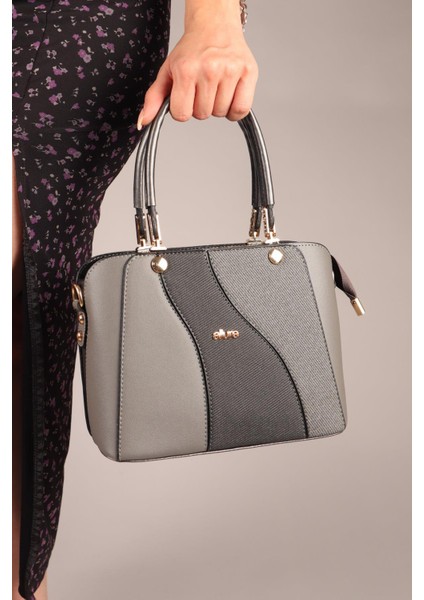 Parçalı El Çanta Füme