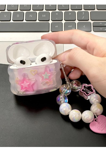 Airpods 3. Nesil Yıldız Dalgalı Silikon Yumuşak Boncuklu Kulaklık Kılıfı