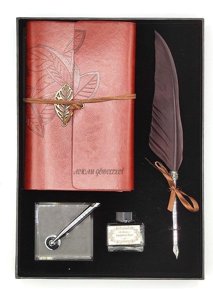 Kişiye Özel Kutulu Divit Kalem ve Deri Kaplı Anı Defteri fırsatları