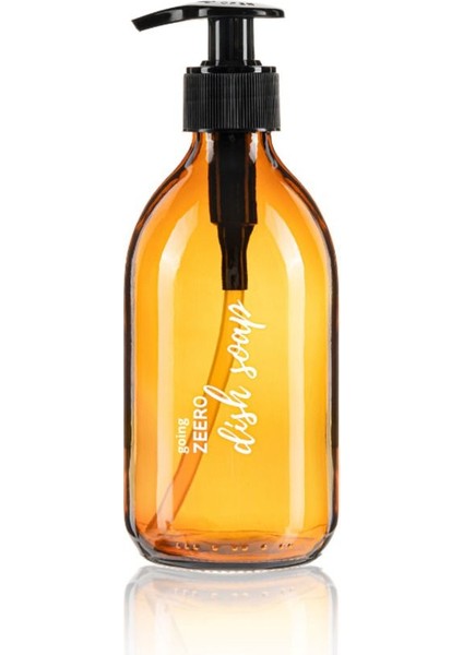 Elite Amber Cam Bulaşık Deterjanı & Sıvı Sabun Şişesi - 300ML 1 Adet