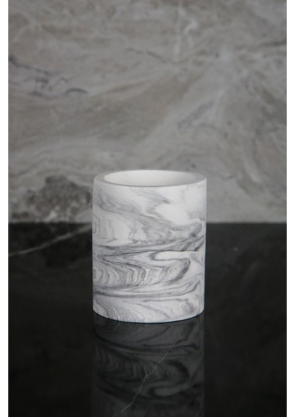 Elite 3 Parça Mermer Desenli Beton Banyo Seti Sıvı Sabunluk Diş Fırçalık Sunum Tepsisi 1 Adet fiyatları