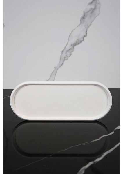 Elite 3 Parça Mermer Desenli Beton Banyo Seti Sıvı Sabunluk Diş Fırçalık Sunum Tepsisi 1 Adet fırsatları