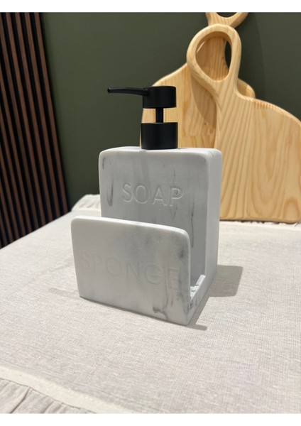 Elite Mermer Desenli Modern Sıvı Sabunluk/süngerlik Bölmeli 1 Adet modelleri